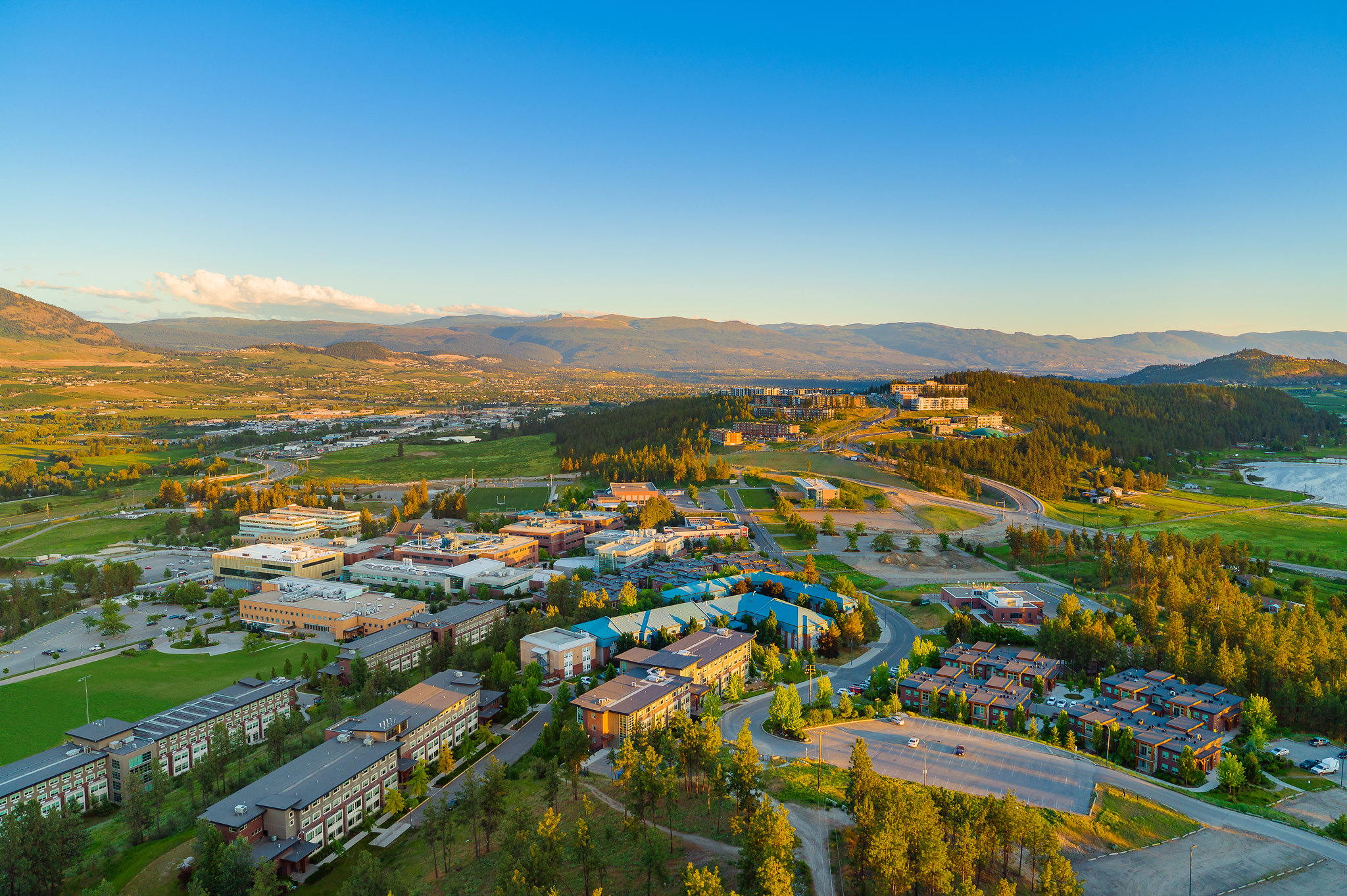 Aerial view of UBC Okanagan campus