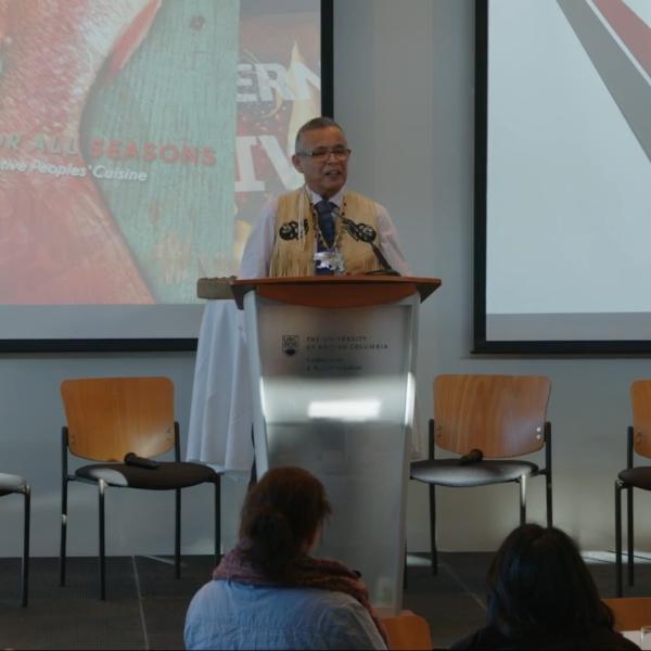 Chef Andrew George presenting